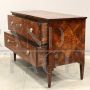 Louis XVI chest of drawers in inlaid walnut with thread, Italy 18th century