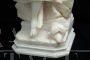 Antique sculpture of a girl in alabaster, 19th century France