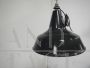 Vintage Industrial Black Metal Funnel shaped Lamp, D45, 1940s