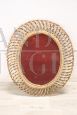 1960s woven wicker mirror