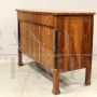 Antique Empire dresser in walnut with columns, 19th century Italy