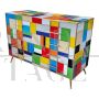 Design dresser covered with multicolored Murano glass squares