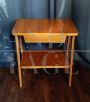 Vintage light wood TV console table