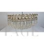 Antique Empire style ceiling chandelier with crystal drops                            