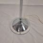 70s Reggiani style floor lamp in chromed metal and glass