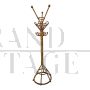 Bamboo and rattan coat stand