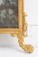 Antique Louis XVI mirror from the 18th century in gilded and carved wood