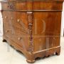 Louis Philippe capuchin chest of drawers in carved walnut, 19th century Italy