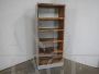 Small industrial style open bookcase shelving unit, 1950s