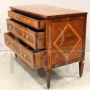 Antique Louis XVI chest of drawers in inlaid walnut, Italy 18th century