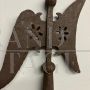 Pair of antique halberds forged in wrought iron, Italy late 19th century