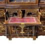 Antique Charles X bookcase with drop-down desk