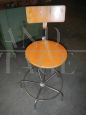 Office stool with backrest, 1980s