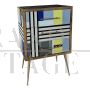 Vintage style small dresser covered with Murano glass tiles