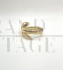 Vintage yellow gold snake bracelet with diamonds  