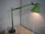 Industrial desk lamp designed by Emmedi in green metal, 1970s