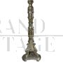 SILVER LEAF CANDLESTICK, XVIII CENTURY, ORIGINAL PATINA