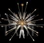 Modern Sputnik chandelier in brass and glass