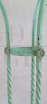 Pair of vertical Art Nouveau plant stands in green lacquered iron