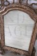 Antique Louis XVI mirror in carved and gilded wood, 18th century