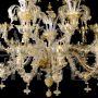 Golden Murano glass chandelier in Rezzonico style