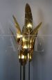 Brass palm-shaped floor lamp from Italy 1970s