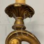 Pair of antique wall lights from the mid-19th century in carved and gilded wood