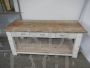 Vintage white lacquered workbench with drawers, 1960s