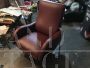 Lady Zanuso style vintage reclining armchair in leather