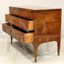 Antique sideboard with drawers from the Directoire era in walnut, 18th century Italy