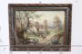 Pair of paintings with bucolic landscapes signed and dated 1890