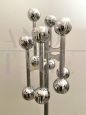 Space Age floor lamp in chromed steel, Italy 1970s