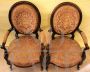 Pair of antique Louis Philippe rosewood armchairs, 1800s