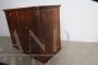 Antique small walnut reception counter with large drawers, Italy 1900s