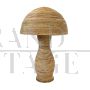 Pair of bamboo mushroom table lamps