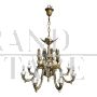 Antique Empire style gilded bronze chandelier, early 1900s