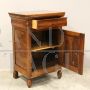 Antique Charles X capuchin bedside table in walnut, 19th century Italy