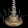 Floor lamp in Murano glass finely crafted with 24 kt gold