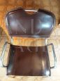 Set of 6 Castiglia chairs by Zanotta in brown leather