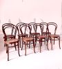 Set of 8 Thonet style chairs in bent beech, Joseph Hofmann, Austria, early 1900s