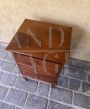 Restored antique three drawer bedside table