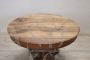 Antique round extendable walnut table, Italy 19th century