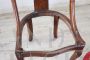 Pair of antique walnut gondola chairs, Italy 19th century