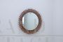 Rima design mirror in rattan and wicker, Italy 1950s