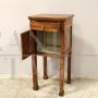 Antique Empire era bedside table in walnut, 19th century Italy