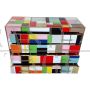 4-drawer dresser with multicolored glass tiles