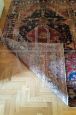 Hand-woven vintage Persian carpet