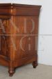 Antique Louis Philippe capuchin chest of drawers in walnut with briarwood drawers