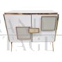 Sideboard with 2 glass doors in soft colours