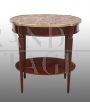 Antique Napoleon III coffee table in mahogany with marble top, Haentges Frères